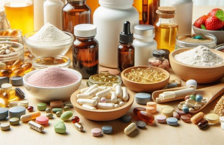 various forms of supplements on a table